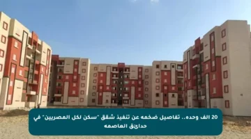 20 ألف وحدة.. تفاصيل ضخمة عن تنفيذ شقق “سكن لكل المصريين” في حدائق العاصمة